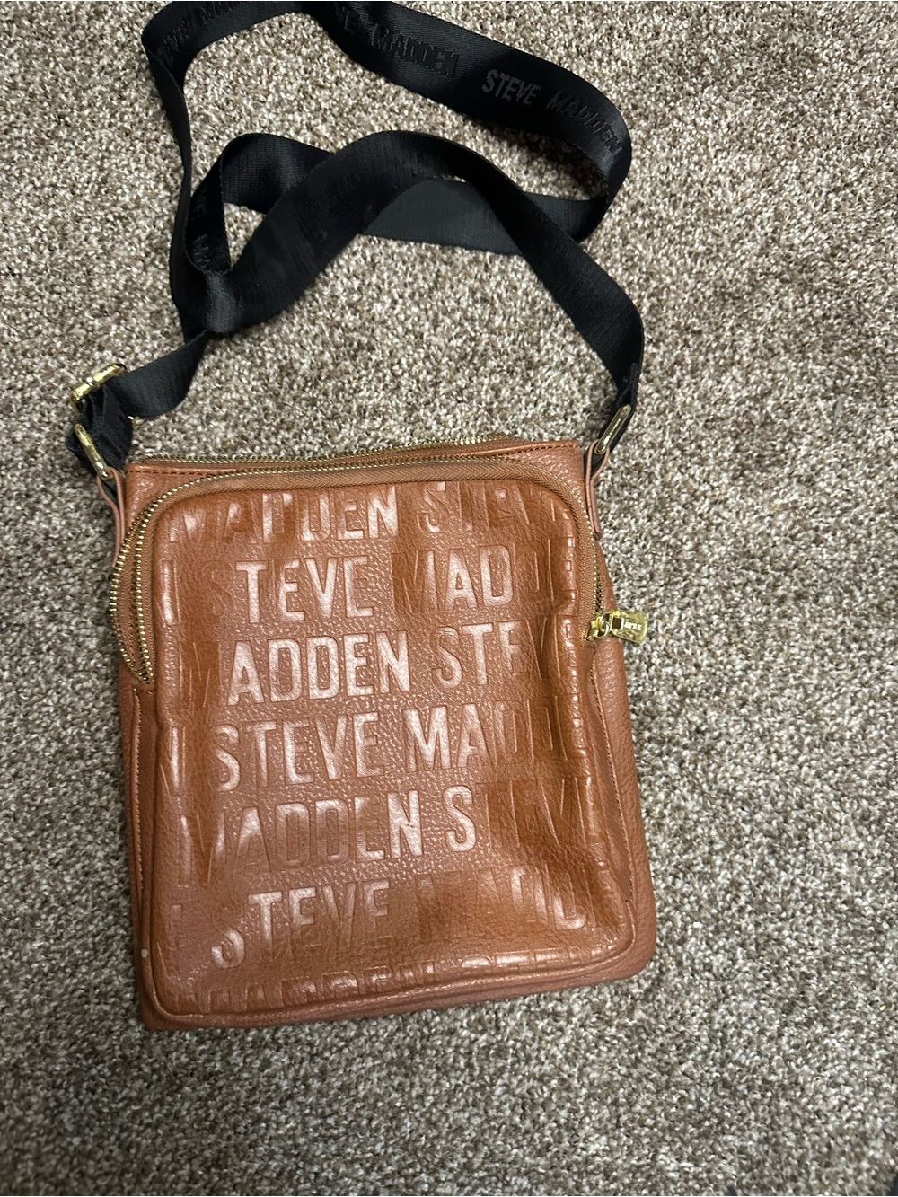 steve madden leather crossbody bag